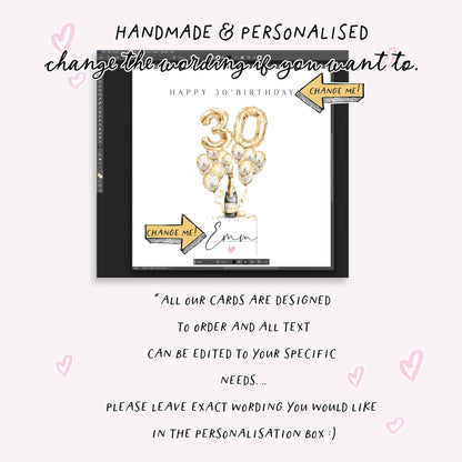 Personalised 18th Birthday Card, Special Milestone Birthday, Eighteenth, Daughter, Granddaughter ,Boyfriend, Friend, Niece Birthday Card