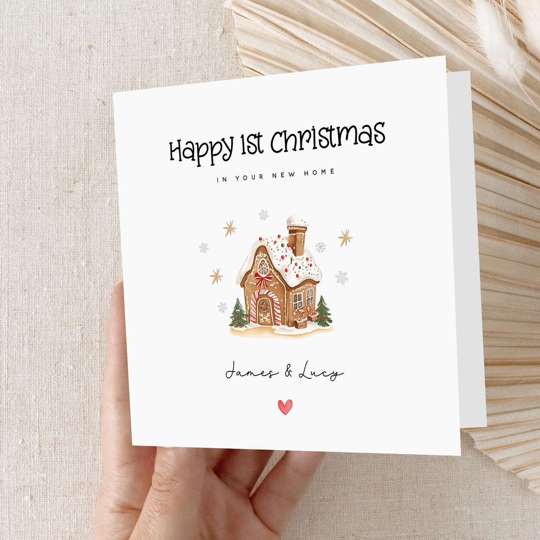 First Christmas In Your New Home Card-Personalised 1st Xmas Card-New House-Christmas Card For Friends, Family- Congratulations New Home