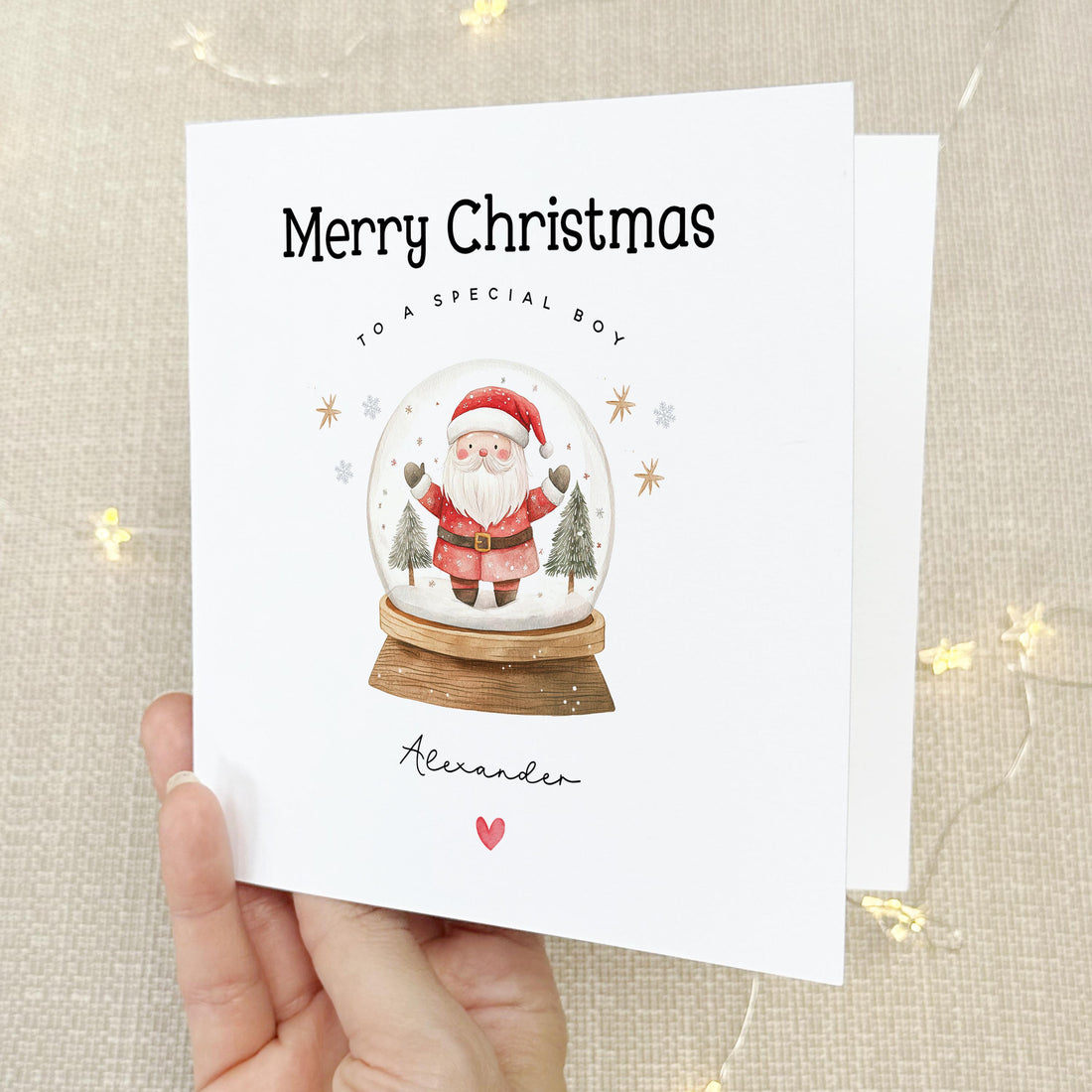 Christmas Card For Boy, Personalised Christmas Card For Son, Grandson, Nephew, Godson, Children&