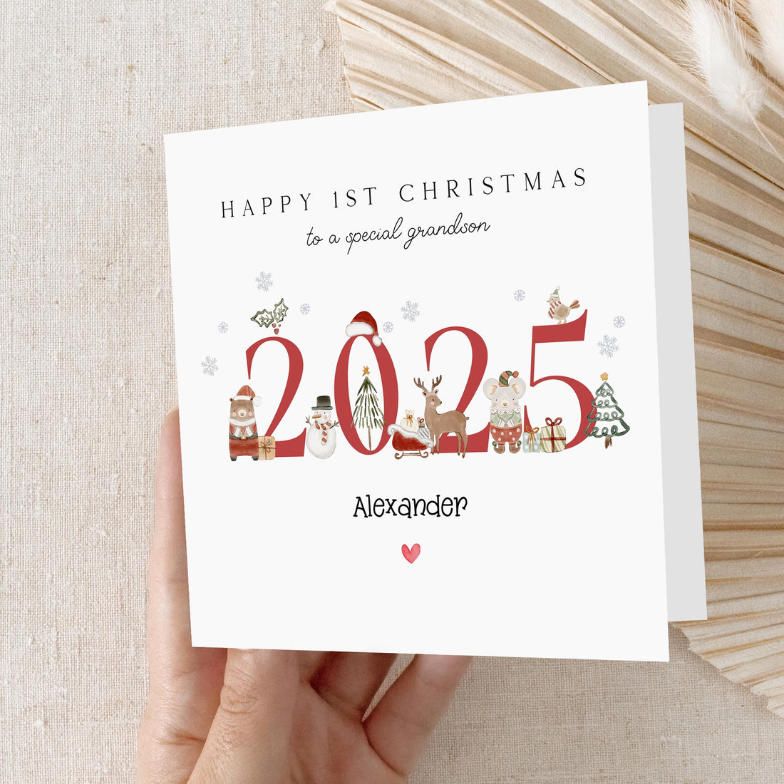 Personalised First Christmas Card-Baby&