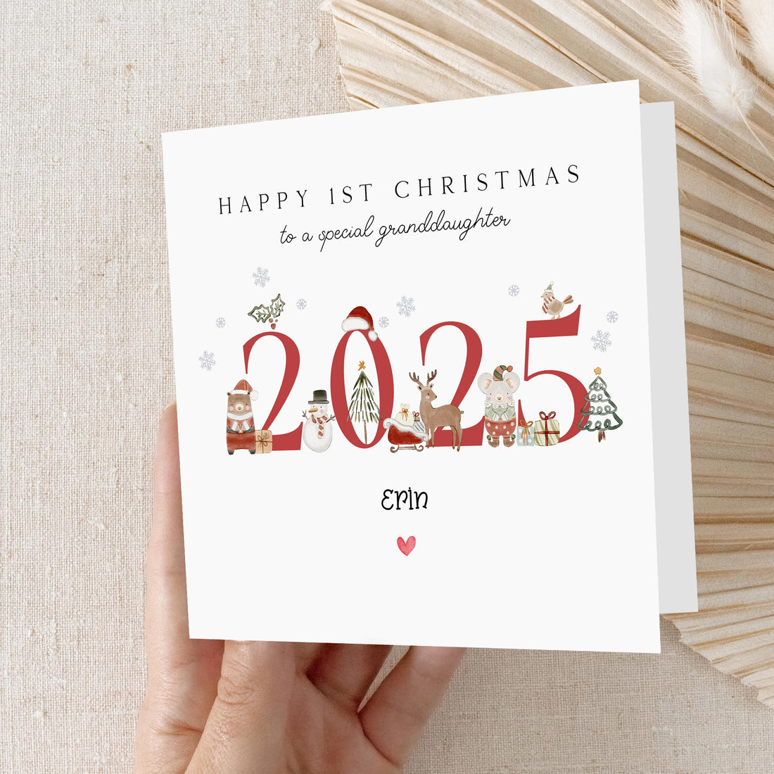 Personalised First Christmas Card-Baby&