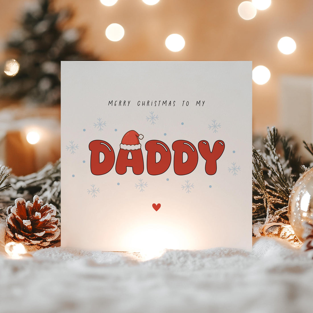 Christmas For Daddy Card, Xmas Card For Dad, First Christmas As Daddy, Christmas Card For Him, New Dad Card, Card From Child For Daddy