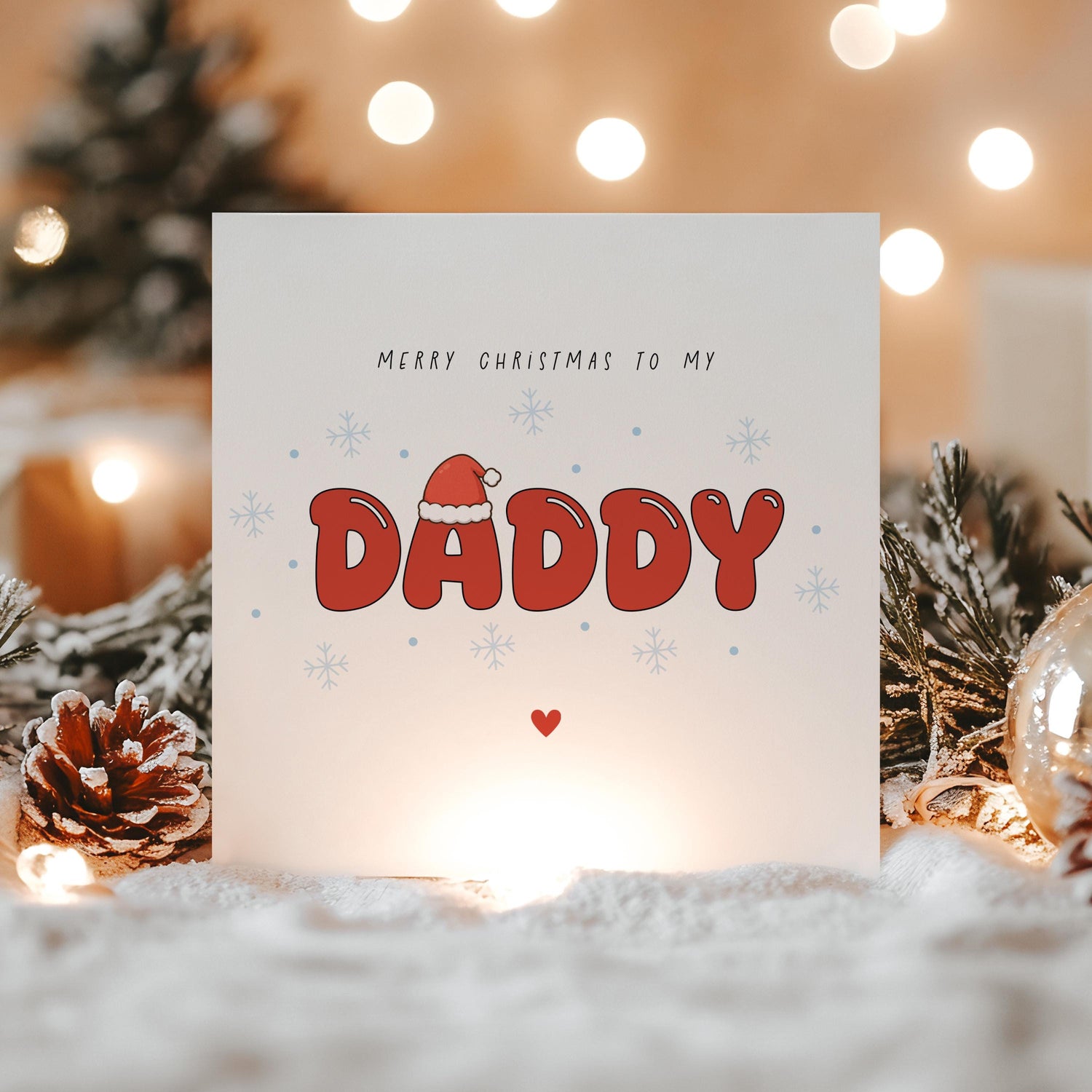 Christmas For Daddy Card, Xmas Card For Dad, First Christmas As Daddy, Christmas Card For Him, New Dad Card, Card From Child For Daddy