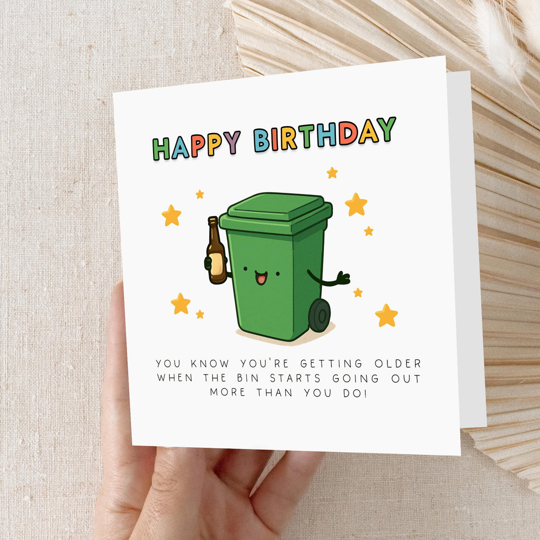 Funny Birthday card, Milestone Birthday, For Bestie, For Him, For Her, Card For Friend, Bin Going Out More Than You, Getting Older Card