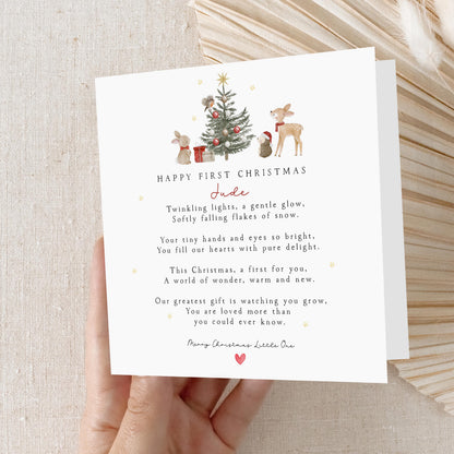 Personalised First Christmas Poem Card-Baby&