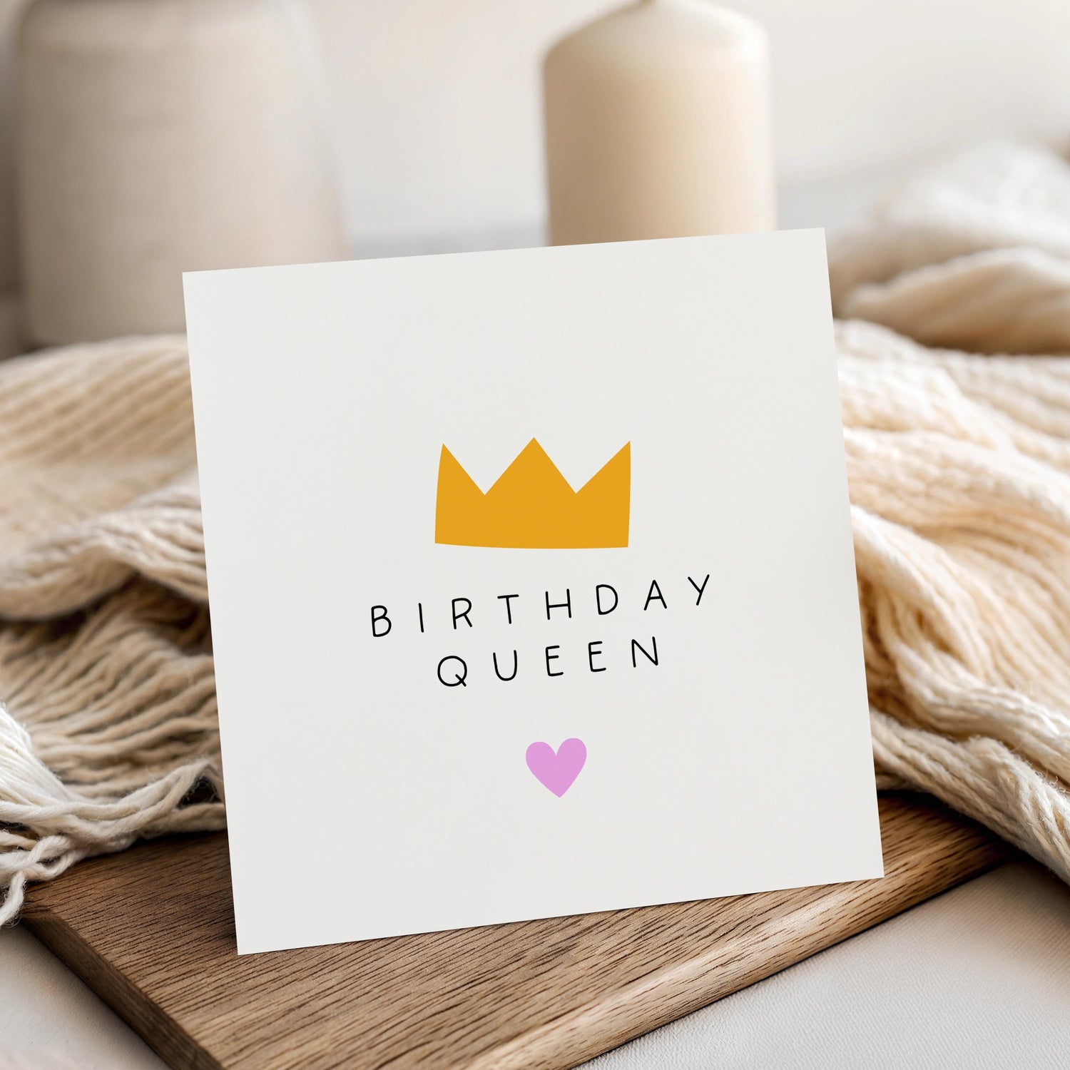 Best Friend Birthday Card- Birthday Queen Card-Card For My Best Friend-Card For Her-Friends Handmade Card-Best Friend Birthday Gift-For Her