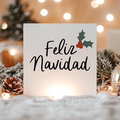 Handmade Christmas Card- Handmade Christmas Gift -Christmas Card For Friends, Family, Besties, Boyfriend, Partner, Feliz Navidad