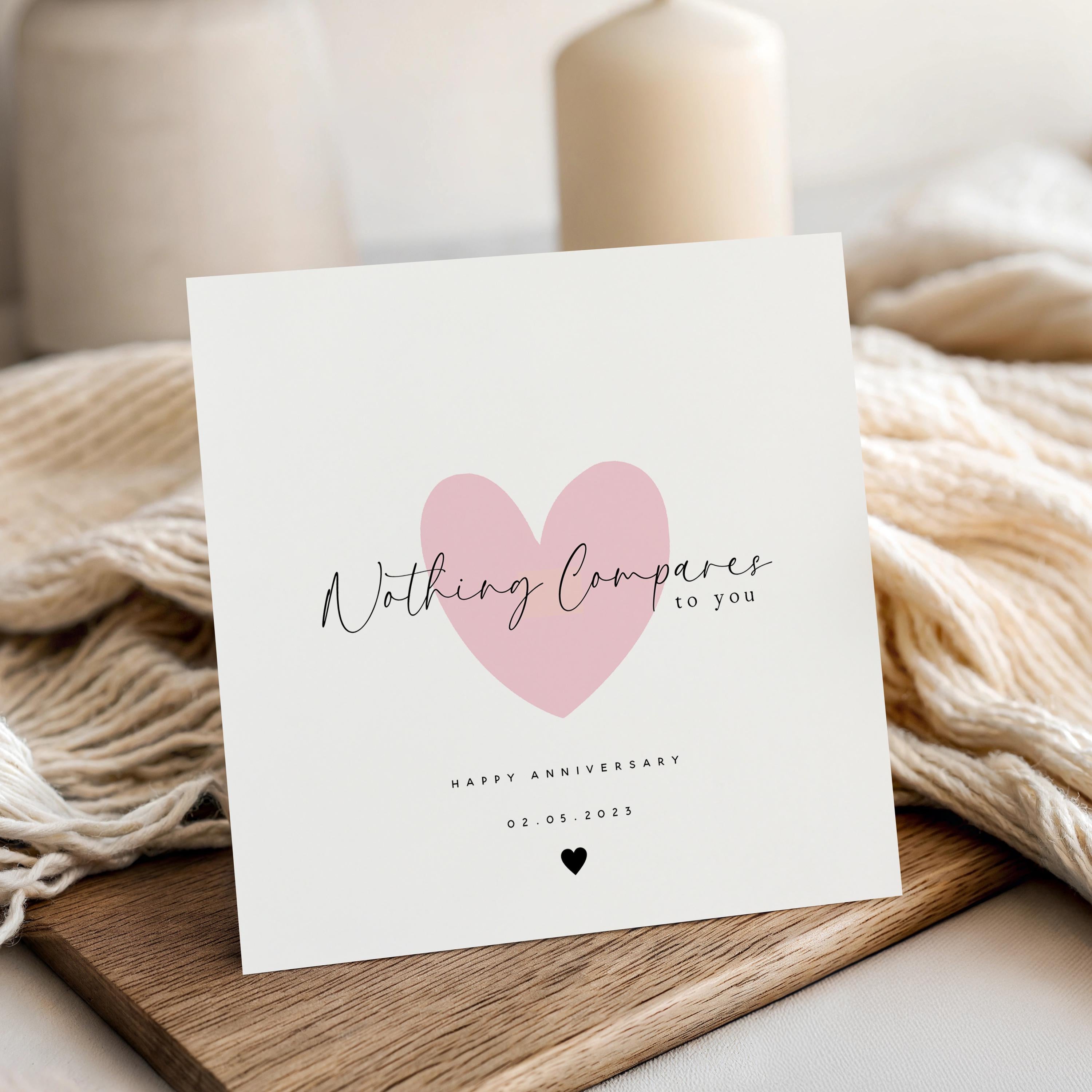 Personalised Anniversary Card -Wedding Anniversary-Anniversary Card For Husband-Anniversary Card For Wife-Happy Anniversary-Big Heart2