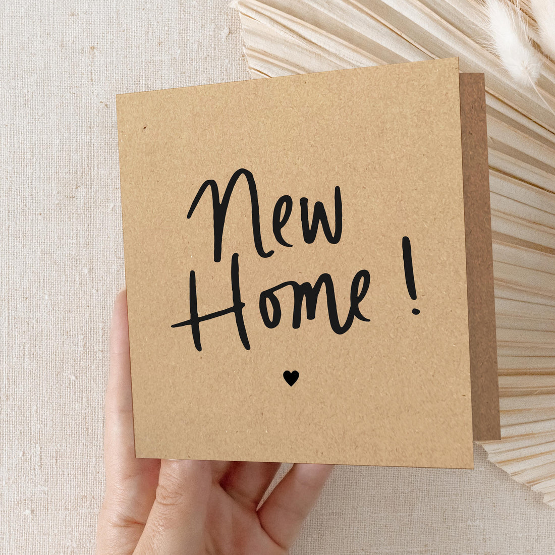 Handmade New Home Card-Housewarming Card-Moving Day-Welcome New Home-First Home Card-Congratulations New Home Gift-New Home Kraft Card