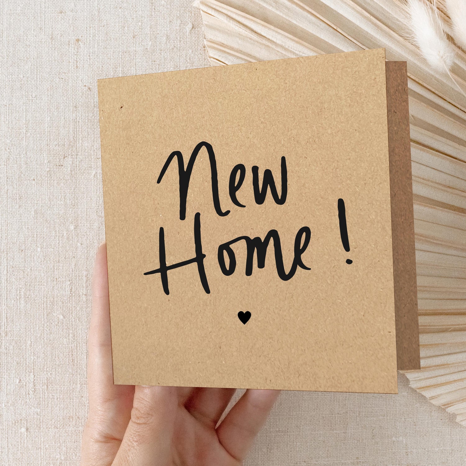 Handmade New Home Card-Housewarming Card-Moving Day-Welcome New Home-First Home Card-Congratulations New Home Gift-New Home Kraft Card