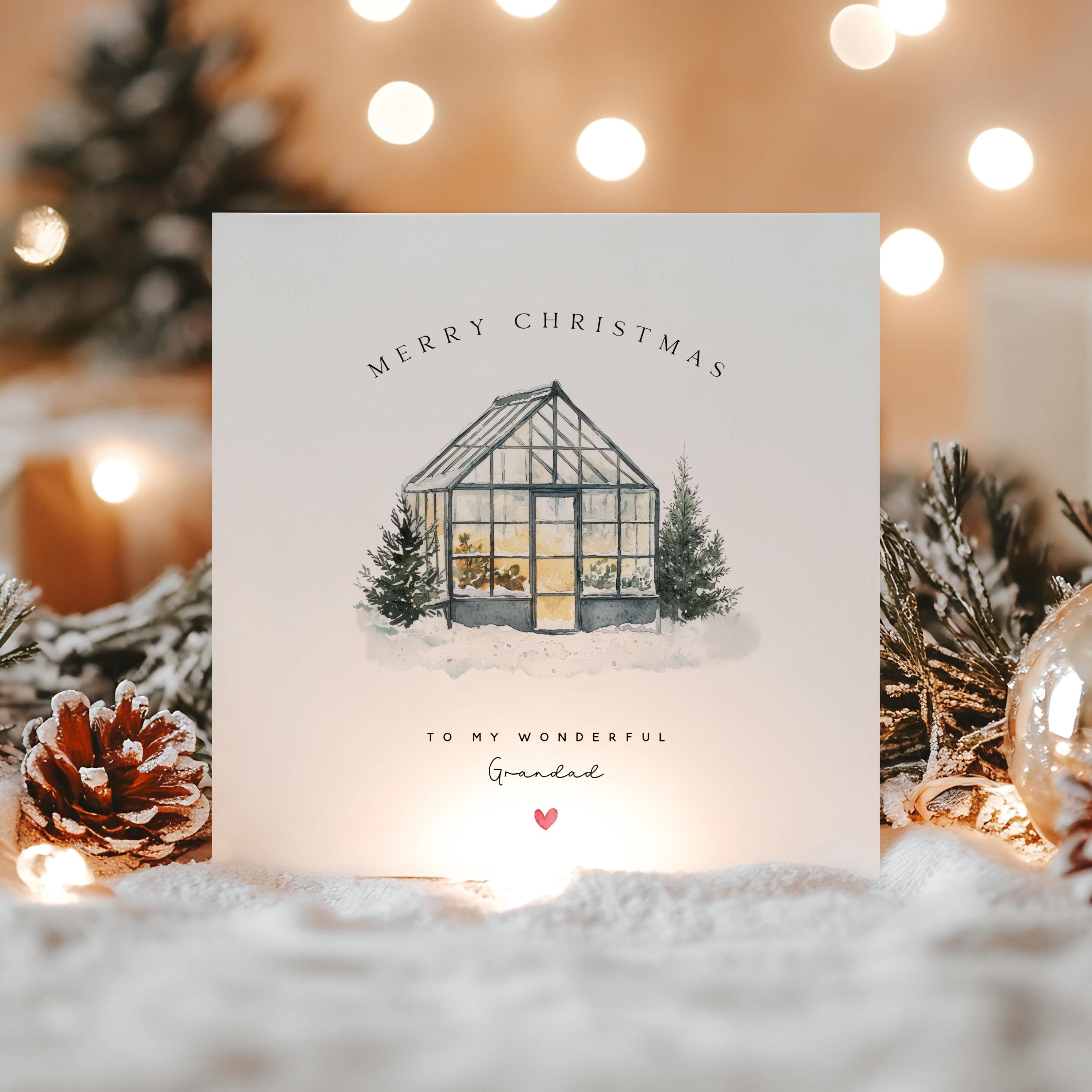 Personalised Grandad Christmas Card-Christmas Card For Grandpa, Grandad Gramps,Grampy -Grandad Christmas Gift-Grandpa Xmas Card-Grandparents