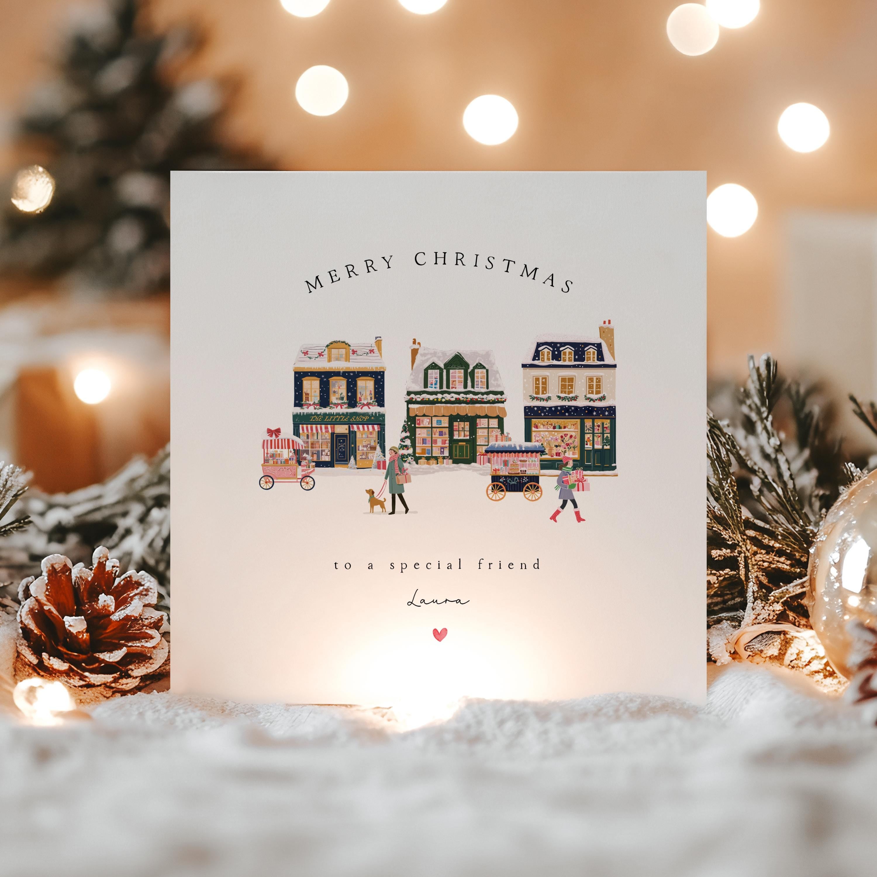 Special Friend Christmas Card-Personalised Christmas Card For Best Friend-Christmas Card For Friend -Bestie Christmas Card-Shop Scene