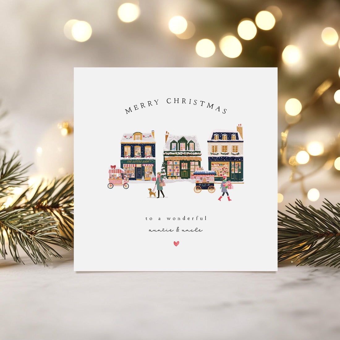 Christmas Card For Auntie and Uncle, Auntie Christmas Card, Xmas Card For Uncle, Card For Family, Auntie Uncle Christmas Gift-Festive Shop