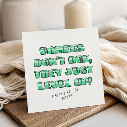 Personalised Birthday Card - Handmade Card  Birthday Card - Funny Card- Friend - Brother-Sister- Gamers Don&
