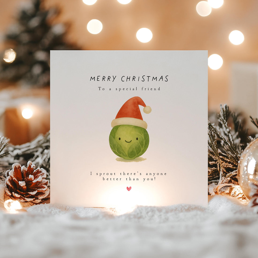 Special Friend Christmas Card-Christmas Card For Best Friend-Christmas Card For Friend -Bestie Christmas Card-Funny Card- Sprout