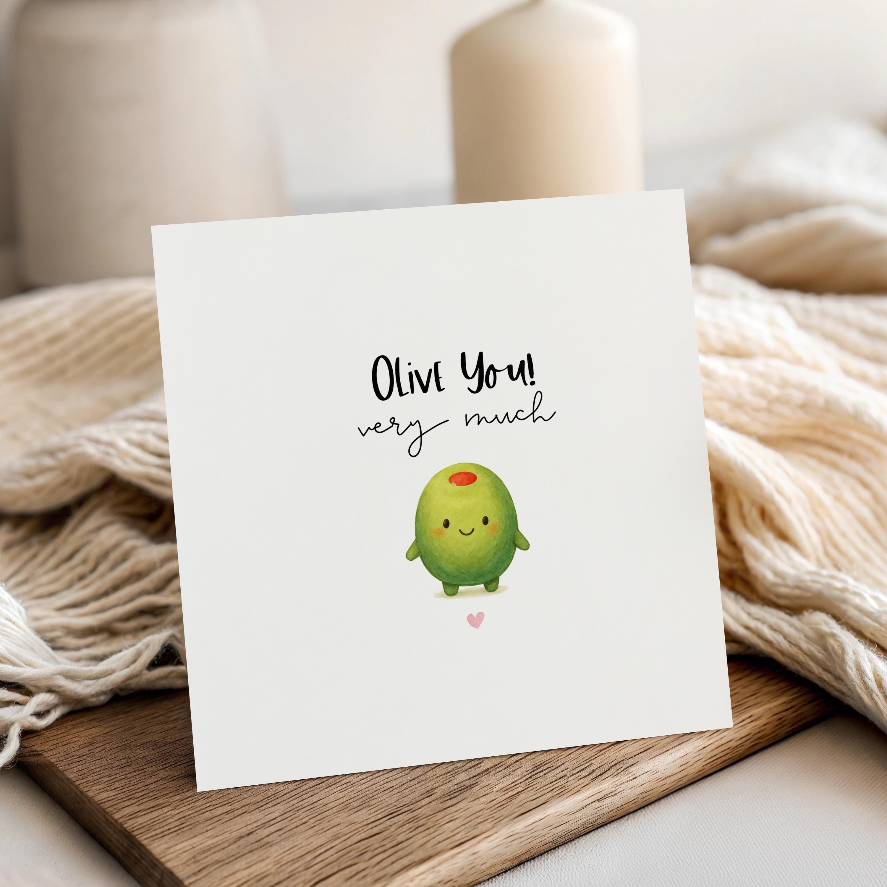 Anniversary Card, Card For Wife, Card For Husband, Card For Girlfriend Boyfriend, Love Card, Olive You Very Much Card, Valentines Day Gift