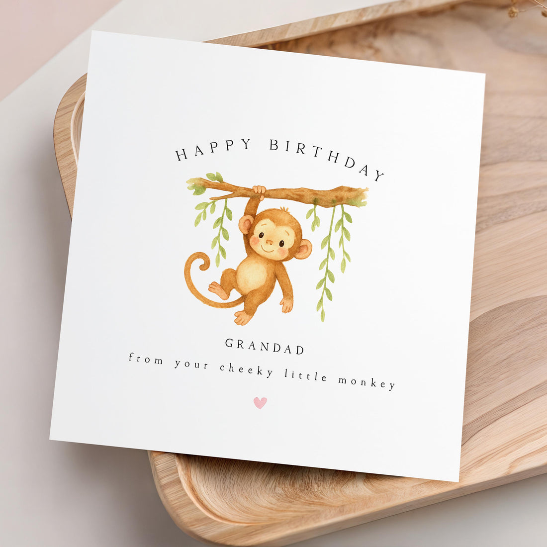 Personalised Birthday Card, Cheeky Monkey Theme For Dad, Grandad, Uncle, Friend