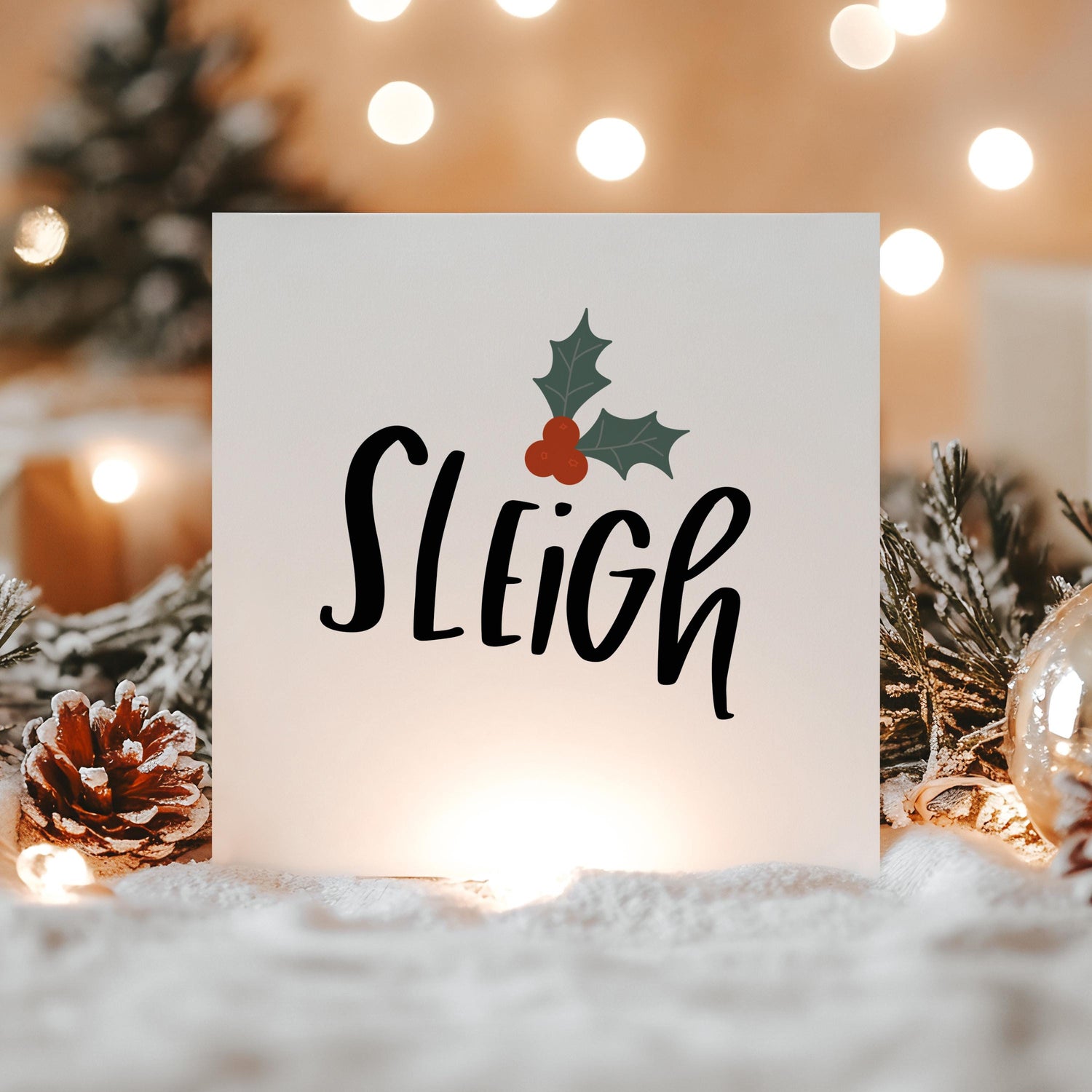 Christmas Card For Friend, Handmade Christmas Card, Funny Card ,Sleigh Card, Christmas Card For Family, Girlfriend, Bestie, Wife, Gift