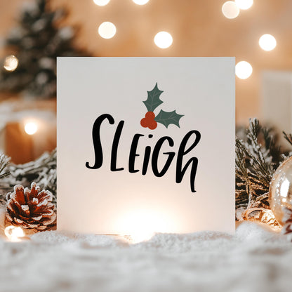 Christmas Card For Friend, Handmade Christmas Card, Funny Card ,Sleigh Card, Christmas Card For Family, Girlfriend, Bestie, Wife, Gift