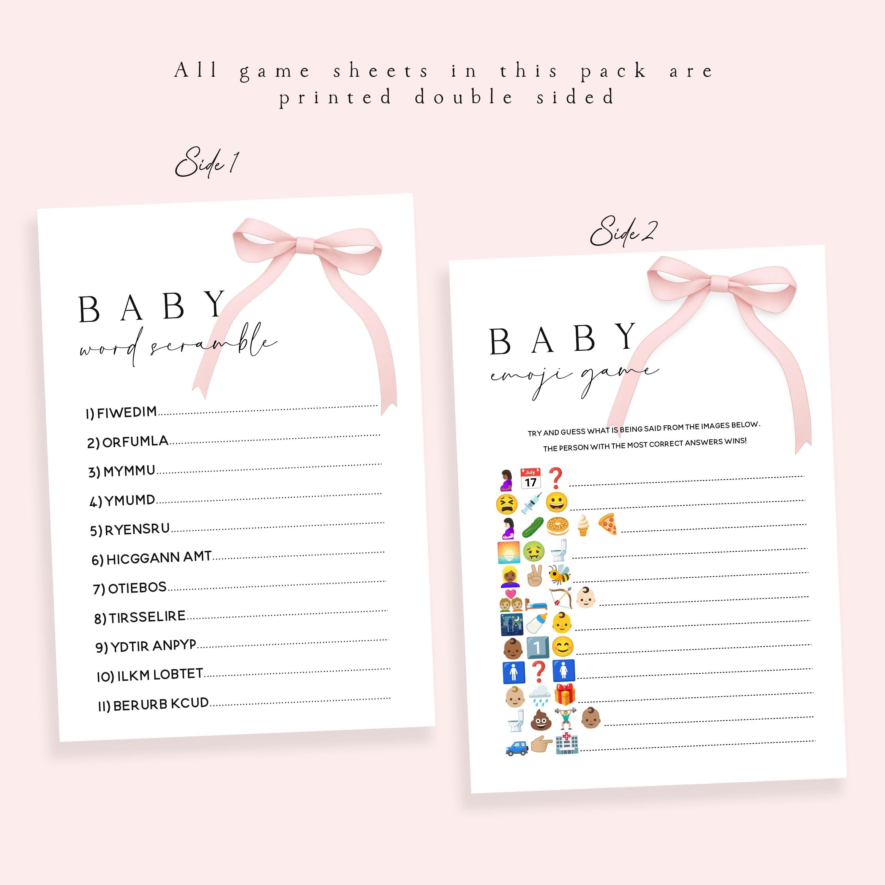 Pink Coquette Bow Theme 6 Game Pack (Double Sided)
