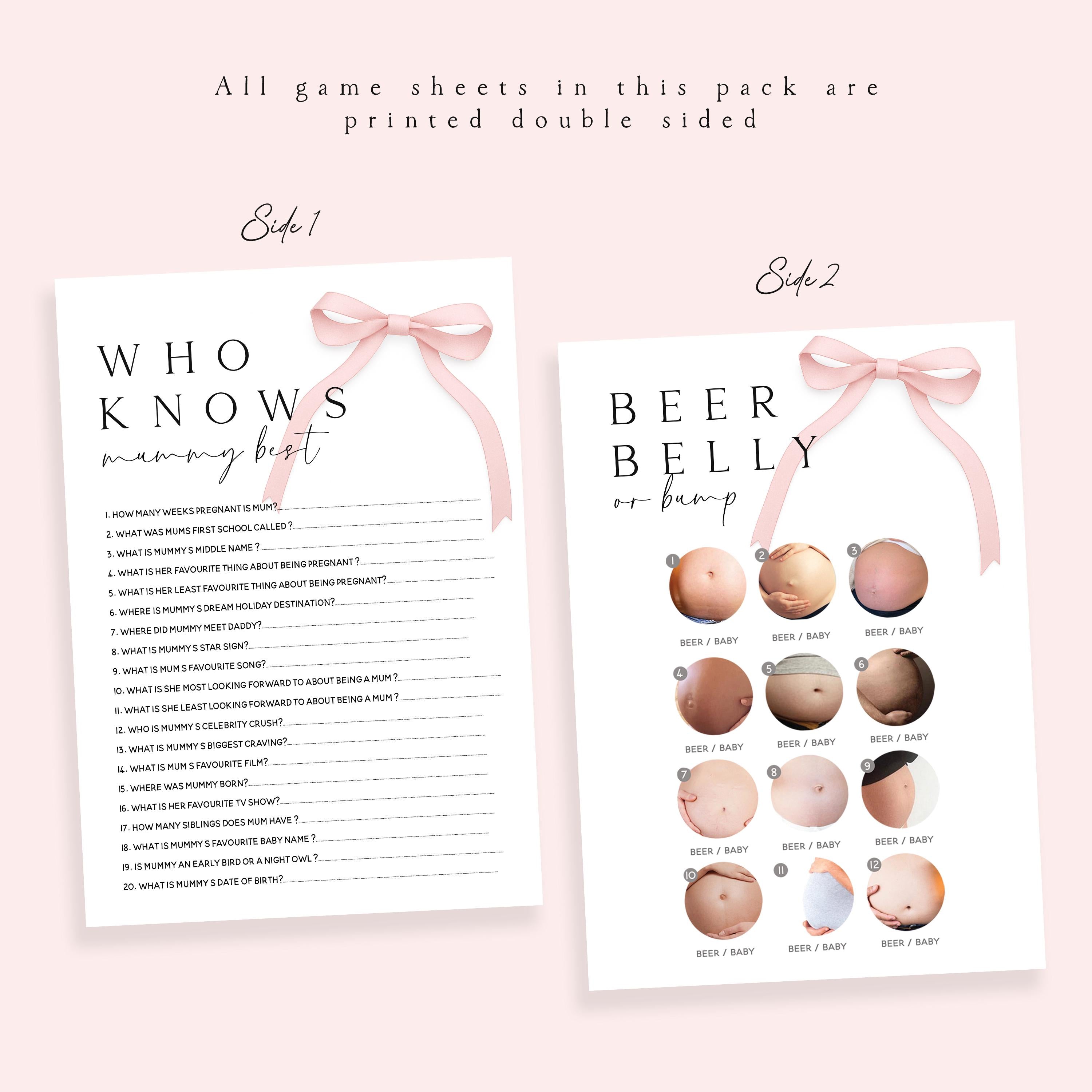 Pink Coquette Bow Theme 6 Game Pack (Double Sided)