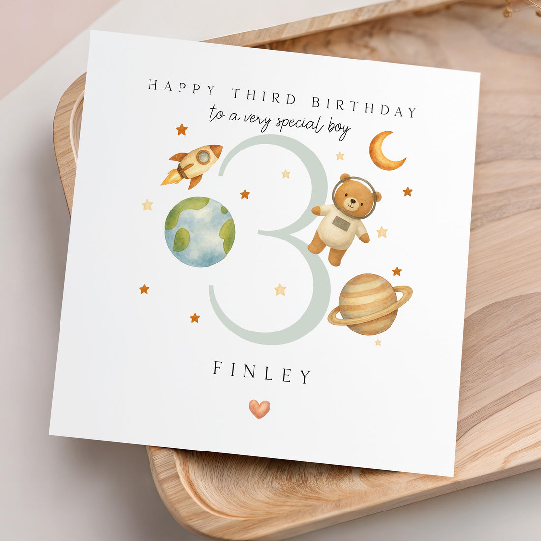 Personalised Space Birthday Card, Children&