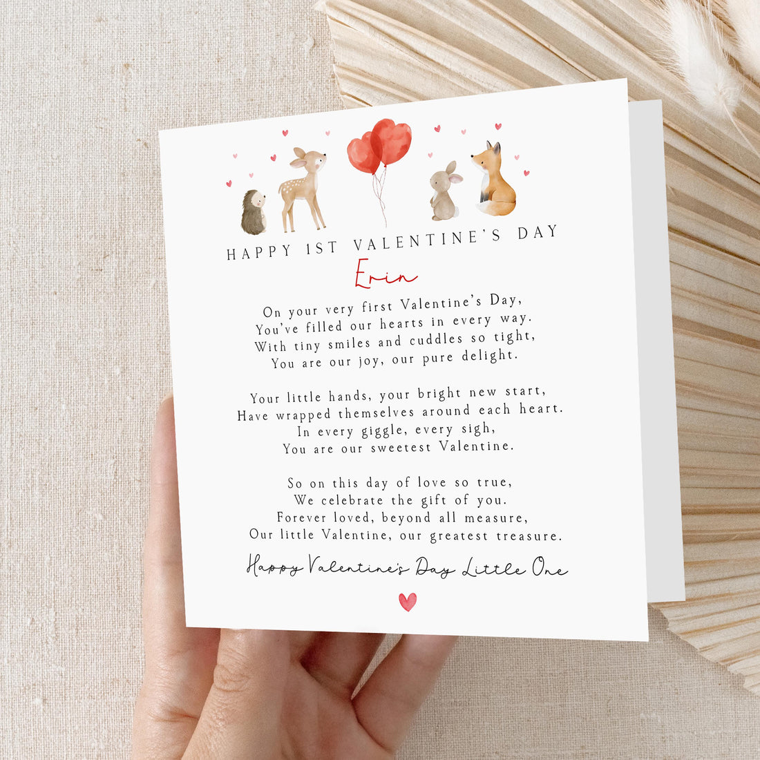 Personalised First Valentines Poem Card-Baby&