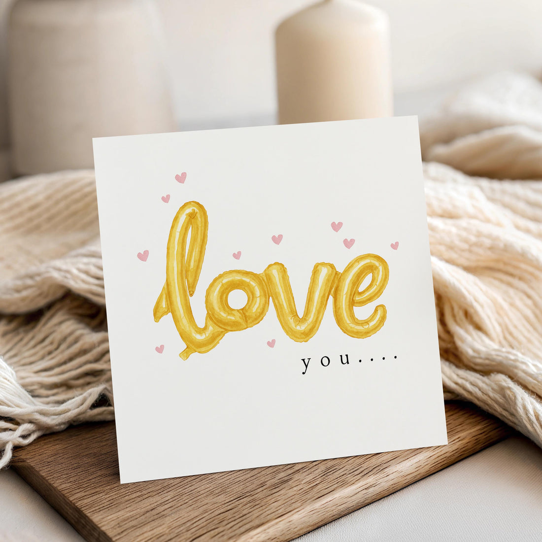 Anniversary Card, Script Love Balloon, For Husband, Wife, Boyfriend, Girlfriend, Partner, Anniversary Card, Love Card, Valentines Gift