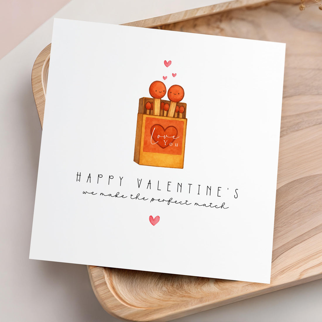 Valentines Card, The Perfect Match For Girlfriend Boyfriend, Husband Wife Partner Card, Handmade Valentines Gift