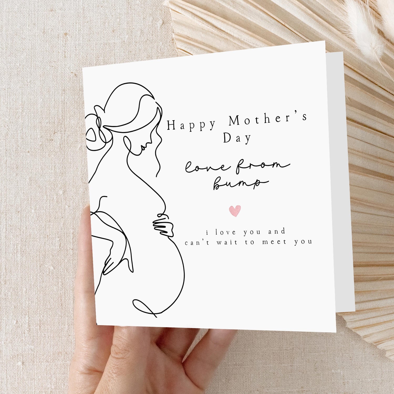 Mothers Day Card From Bump, Mum To Be, Happy Mother&