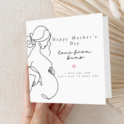 Mothers Day Card From Bump, Mum To Be, Happy Mother&