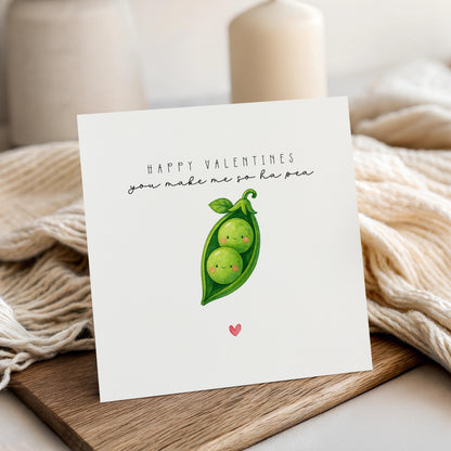 Handmade Valentines Day Card, You Make Me So Ha Pea , Valentines Gift, Card For Husband, Valentines Card For Her, Valentines Day