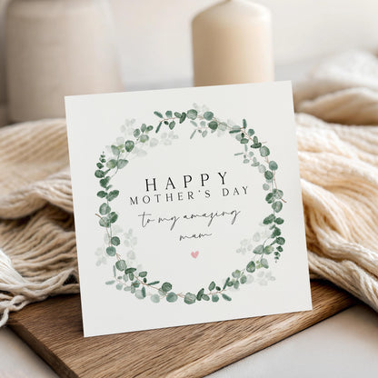 Mothers Day Card, Amazing Mum, Happy Mother&