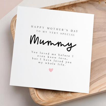 Mothers Day Card For Mum, Mummy, Happy Mother&