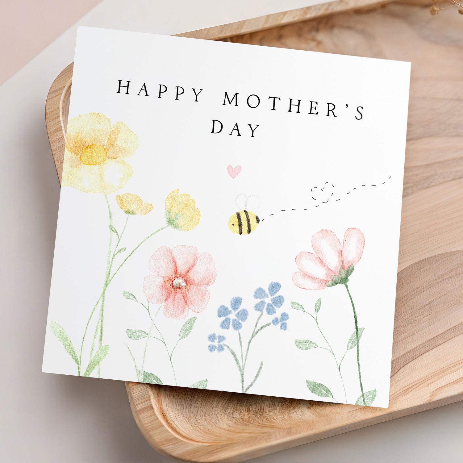 Floral Bee Mothers Day Card