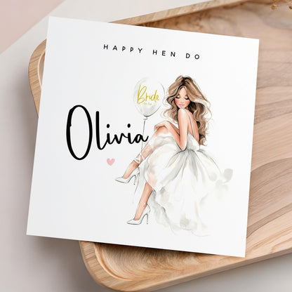 Hen Do Card Personalised, Hen Party Card, Happy Hen Do, Card For Bride To Be, Team Bride, Bridal Shower, Hen Party Gift, Hen Weekend