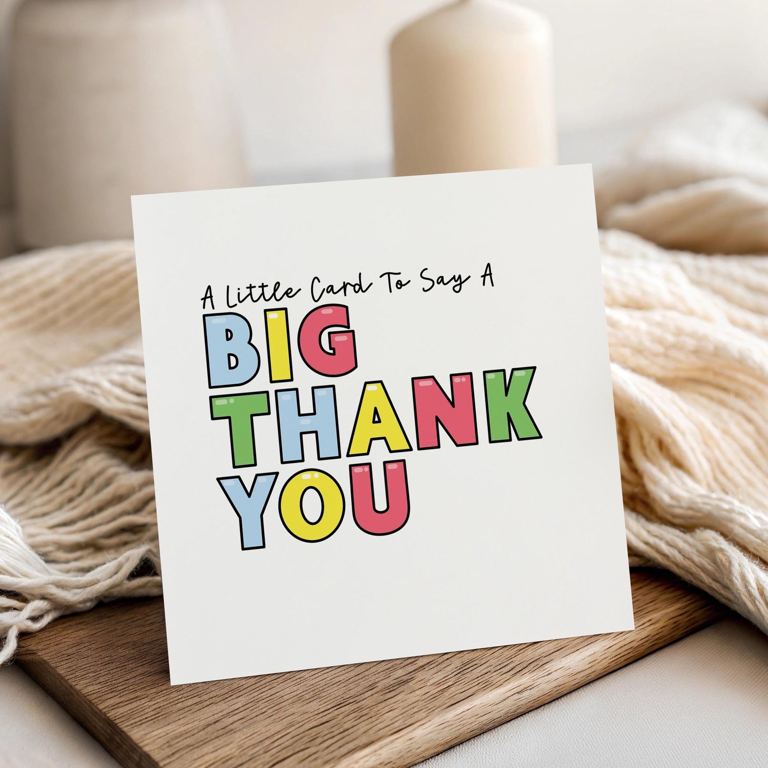 Rainbow Thank You Card: Teacher, Friend, Colleague (Kraft Envelope)