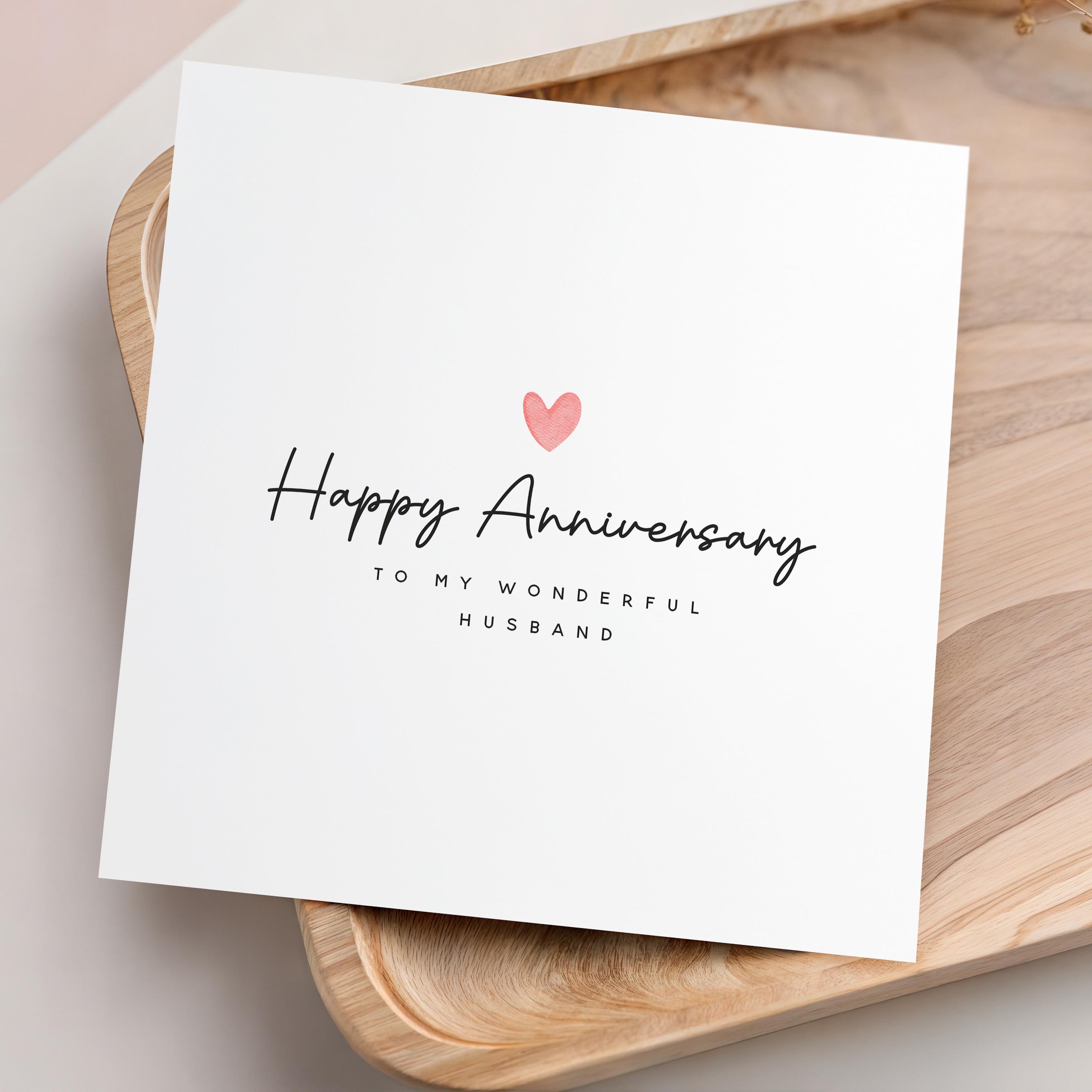 Minimalist Anniversary Card for Husband