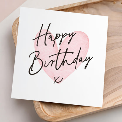 Birthday Card For Her, For Friend, Bestie, Birthday Card For Daughter, Niece, Granddaughter, Pink Heart, 18th, 21st, 30th, 40th, Girls Gift