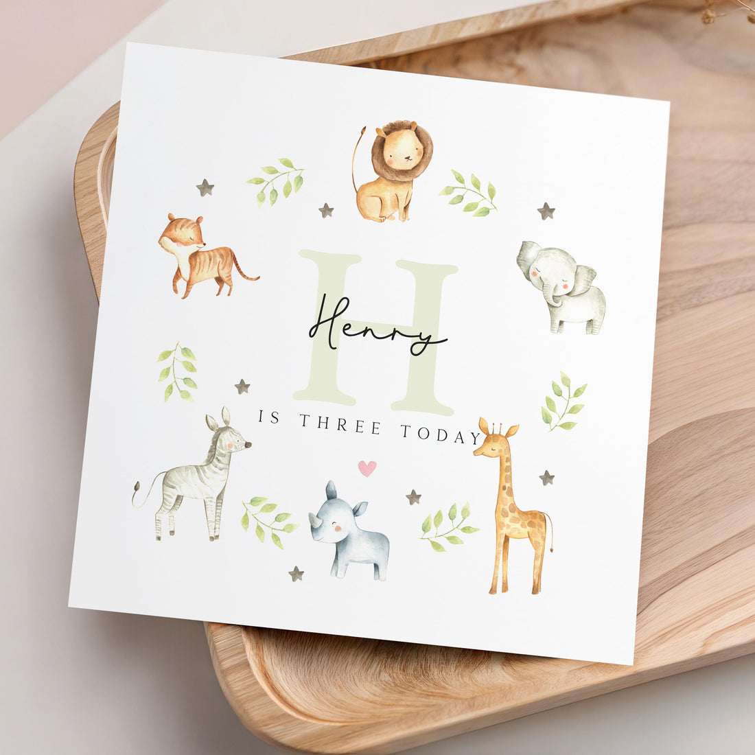 Safari Birthday Card, Children&
