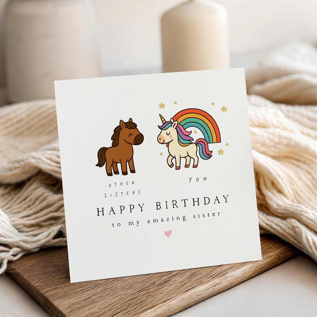 Girls Birthday Card, Personalised Birthday Card, For Daughter, Granddaughter, Sister, Niece, Cute Unicorn Card, Handmade Birthday Gift