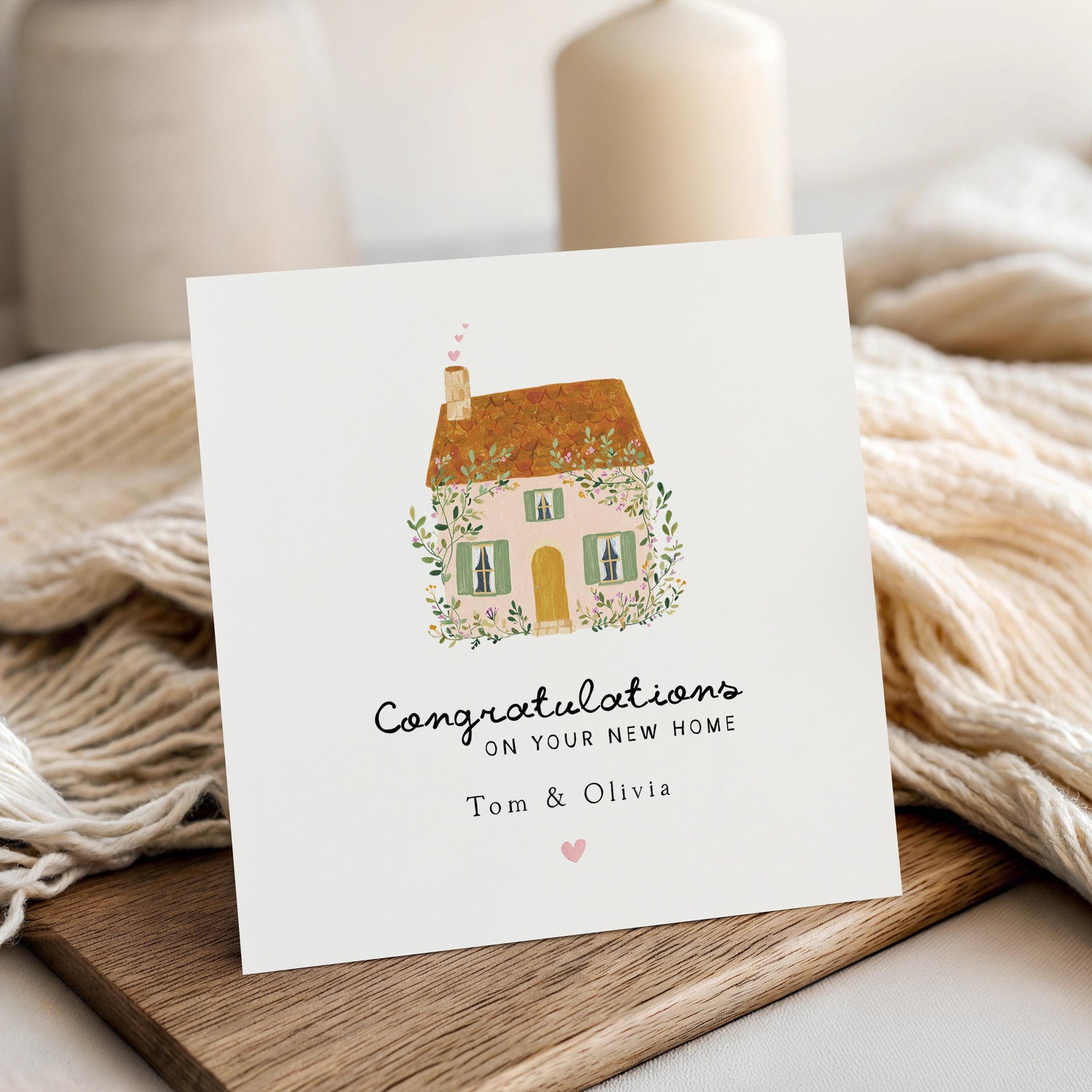 New Home Card Personalised- New House Gift - New Home Card For Friends, Family-Congratulations On Your New Home-Moving Card