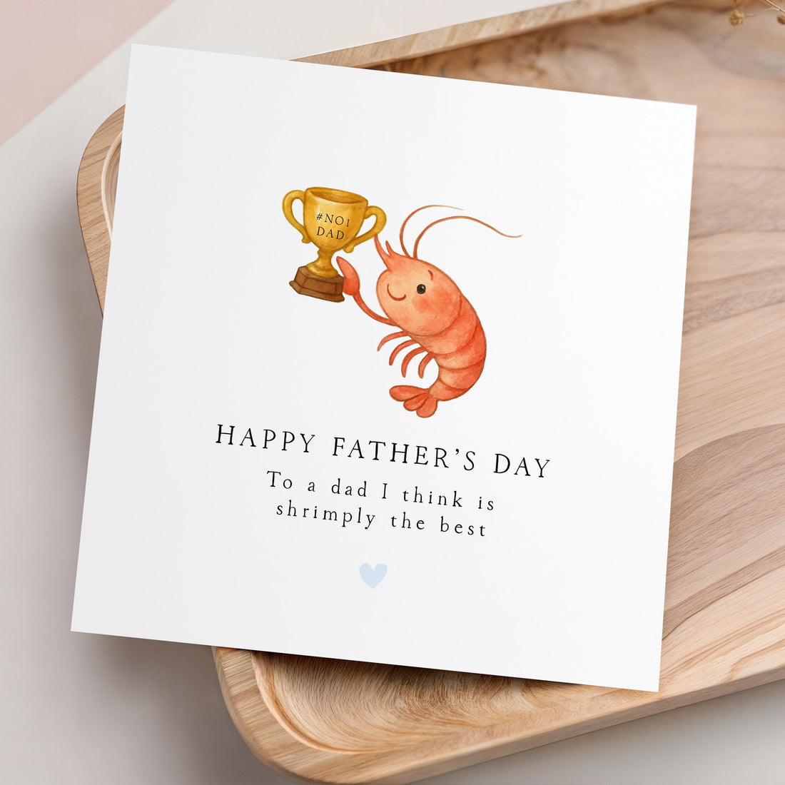 Fathers Day Card- Fathers Day Gift - Shrimply The Best Dad-Card From Kids- Dad Fathers Day Card-Handmade Gift Father Day Card For Dad