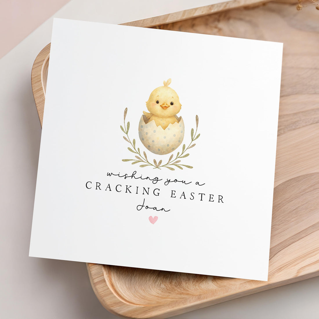 Easter Card, Cracking Easter, Happy Easter Card Personalised, For Friends, Family, Easter Gift,  Easter Card Botanical Cute Chick