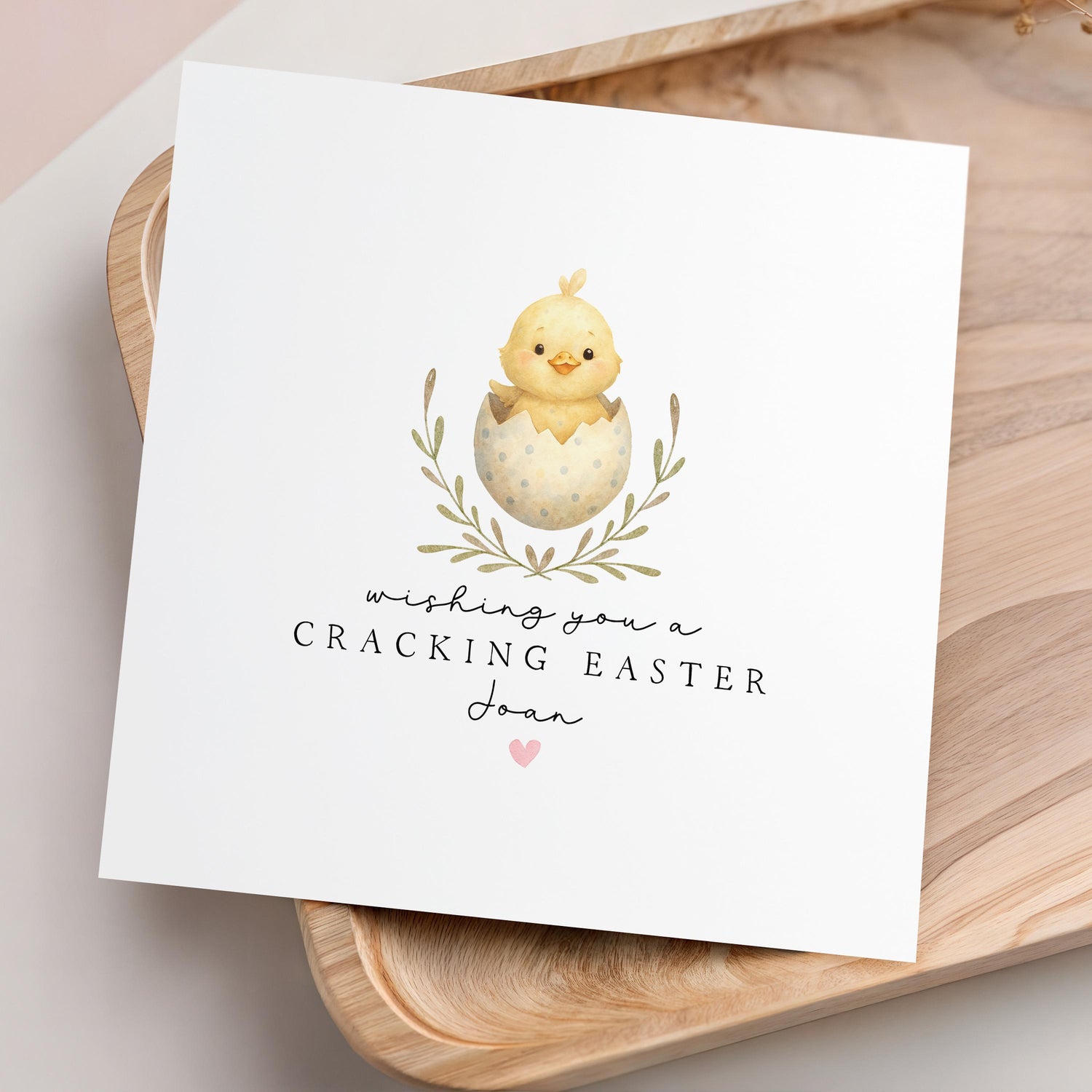 Easter Card, Cracking Easter, Happy Easter Card Personalised, For Friends, Family, Easter Gift,  Easter Card Botanical Cute Chick