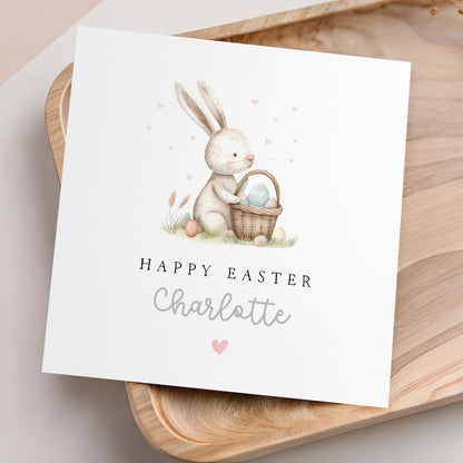 Easter Card Personalised, Easter Card For Children, Card For Daughter, Niece, Granddaughter, Happy Easter Card, Easter Bunny, Easter Gift