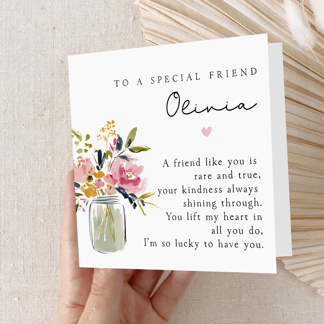 Special Friend Card, Personalised Poem Card, Bestie Birthday Card, Best Friend Gift, Happy Birthday Card, Travelling Card, Thinking Of You