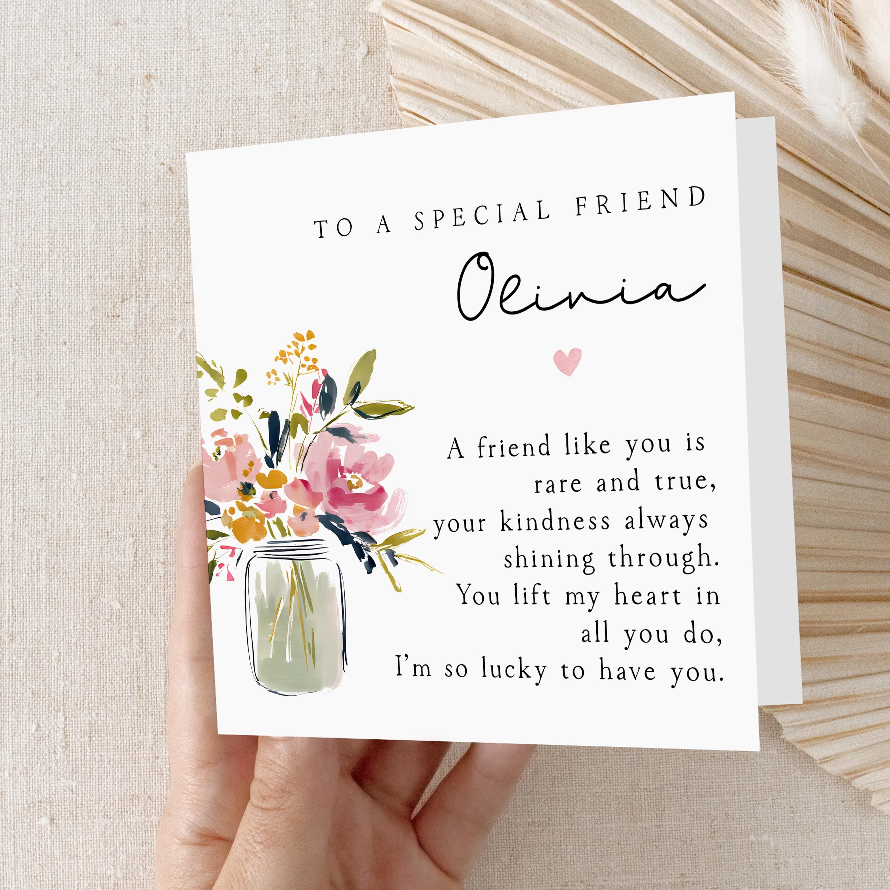 Special Friend Card, Personalised Poem Card, Bestie Birthday Card, Best Friend Gift, Happy Birthday Card, Travelling Card, Thinking Of You