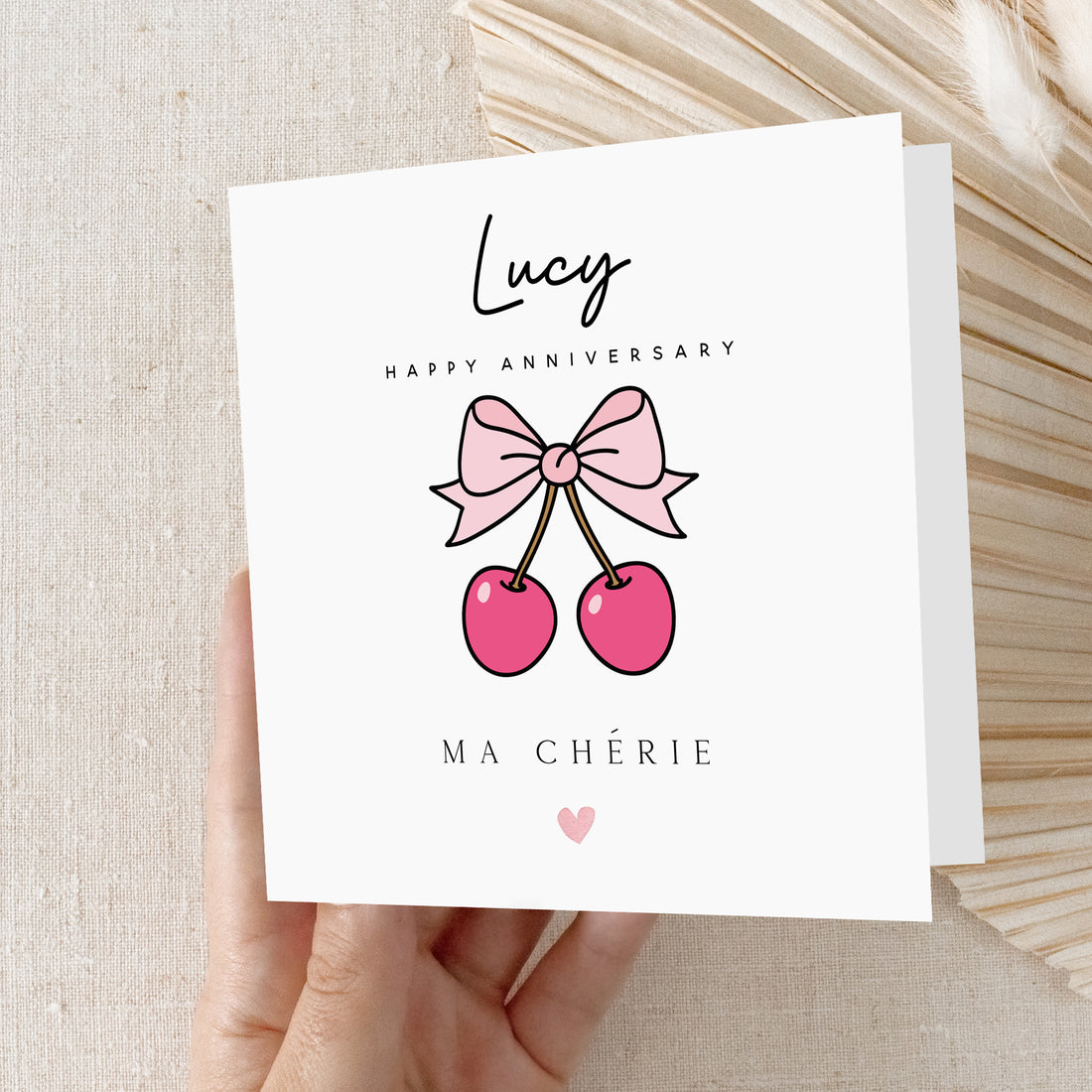 Ma Cherie Anniversary Card Personalised