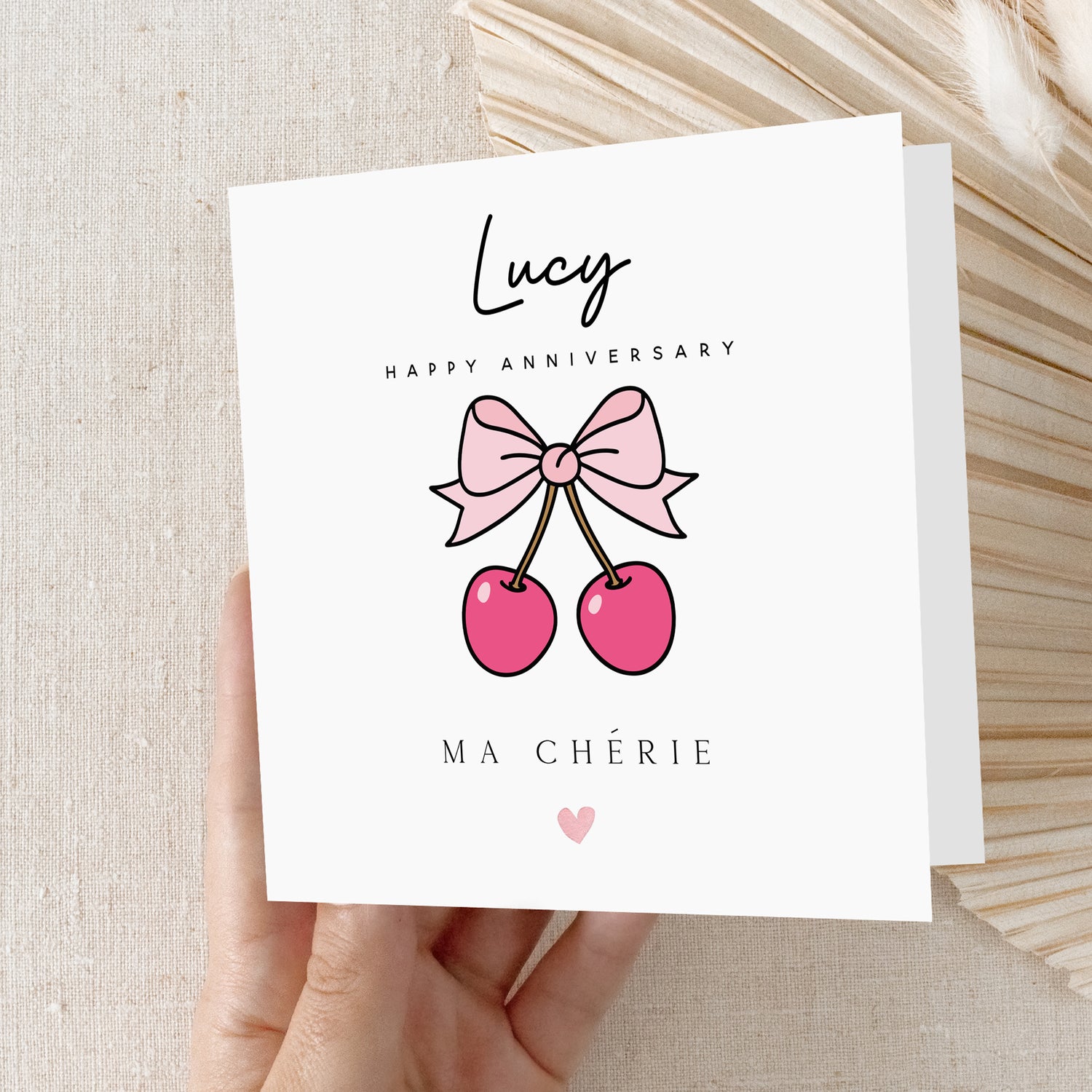 Ma Cherie Anniversary Card Personalised